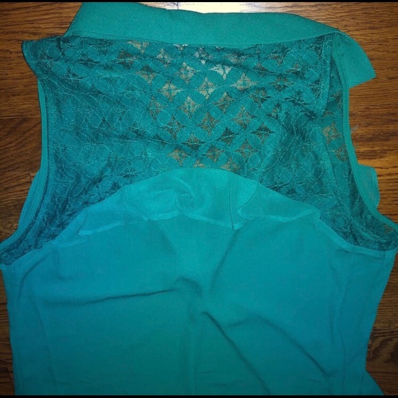 Candies Womens Blouse, Green Large - Picture 4 of 5